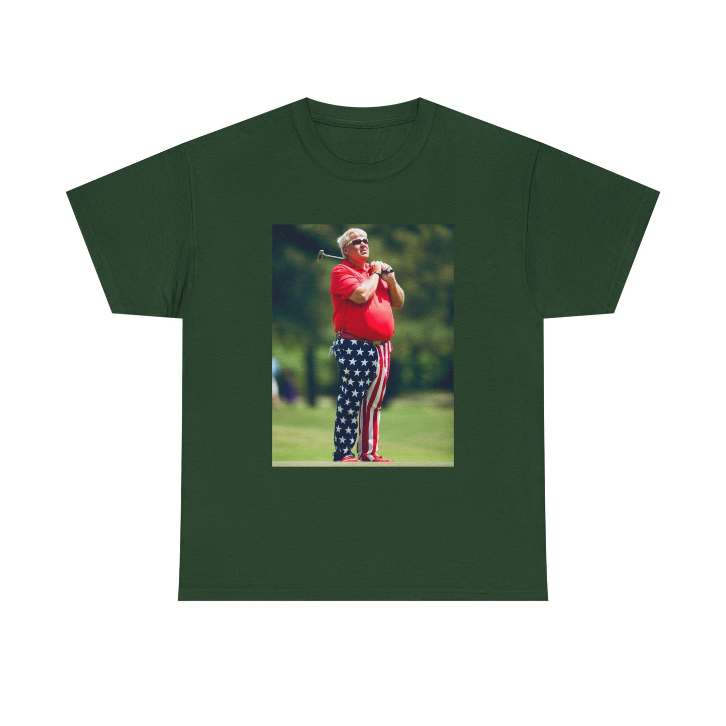 John Daly Tshirt Golf American Flag Masters Tiger woods Unisex Heavy Cotton Tee