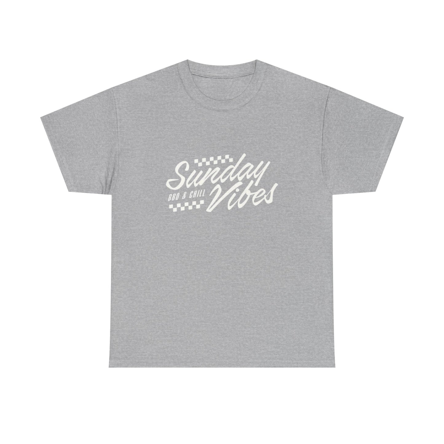 Sunday Vibes BBQ And Chill Graphic T Shirt Unisex Heavy Cotton Tee
