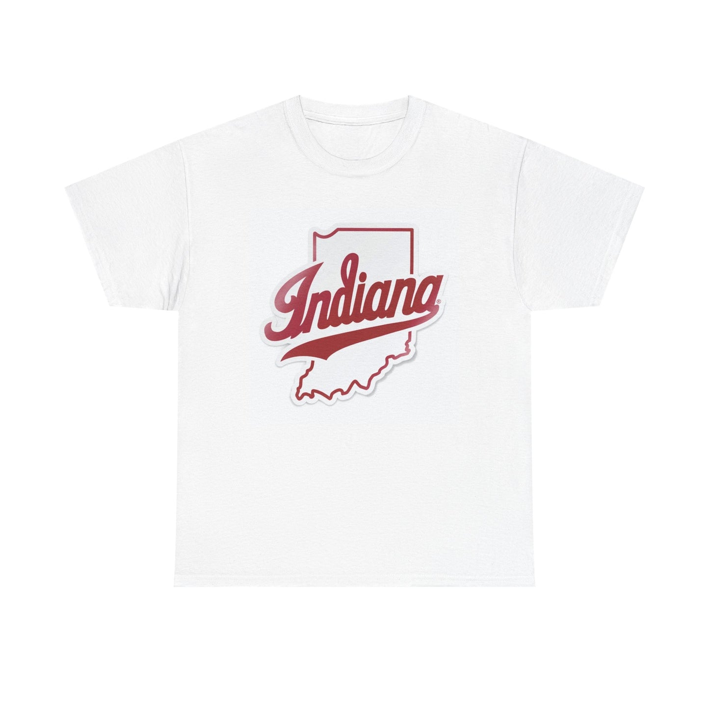 Indiana State Logo BRAND NEW Apparel T Shirt Unisex Heavy Cotton Tee