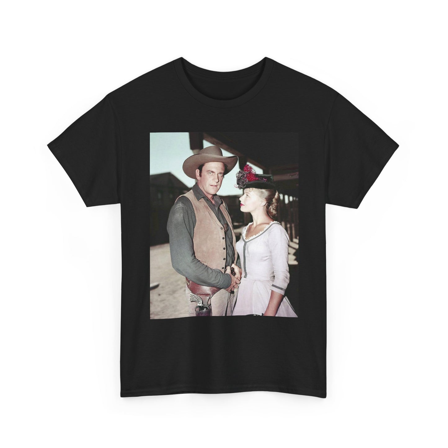 Gunsmoke Graphic T Shirt Vintage Poster Cowboy Series Unisex Heavy Cotton Tee