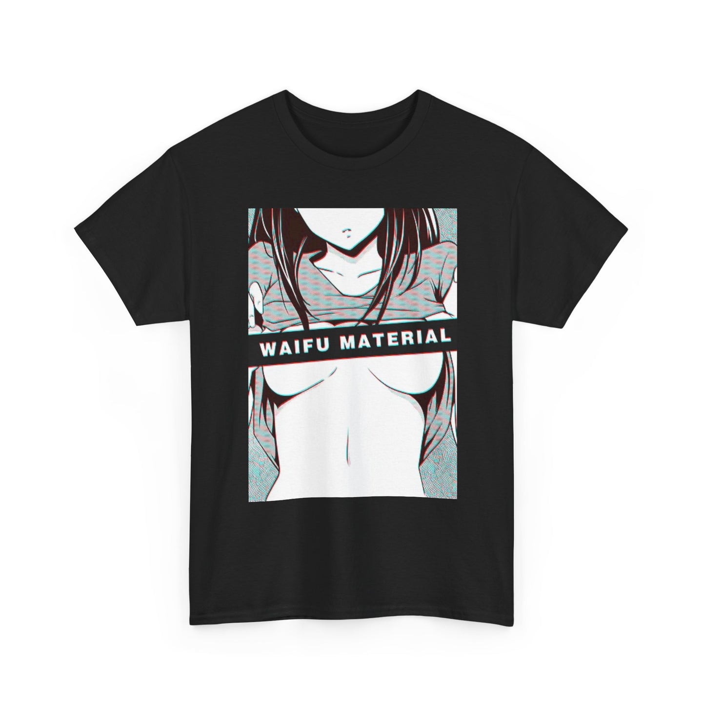 Waifu Material Graphic T Shirt Anime Comic Unisex Heavy Cotton Tee