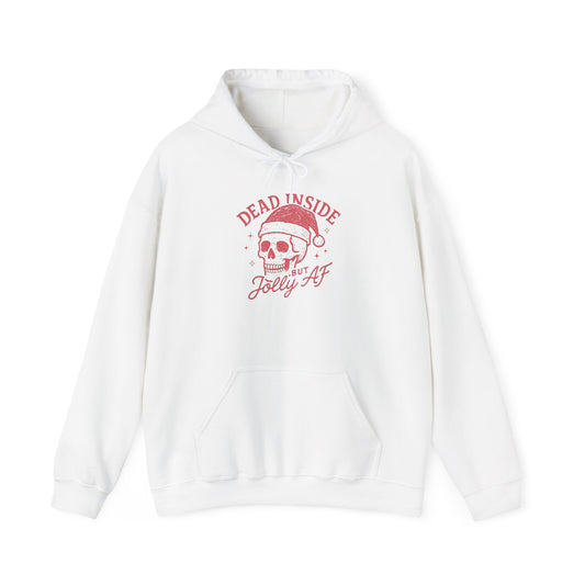 Dead Inside But Jolly Af Funny Graphic Hoodie Heavy Blend™ Hooded Sweatshirt