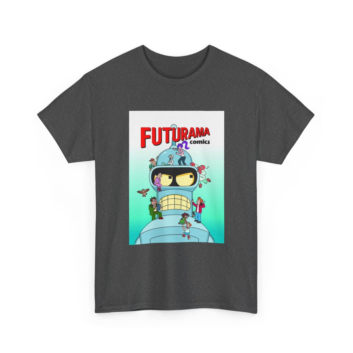 Futurama Shirt Bender Tv Series Graphic Funny Cartoon Unisex Heavy Cotton Tee