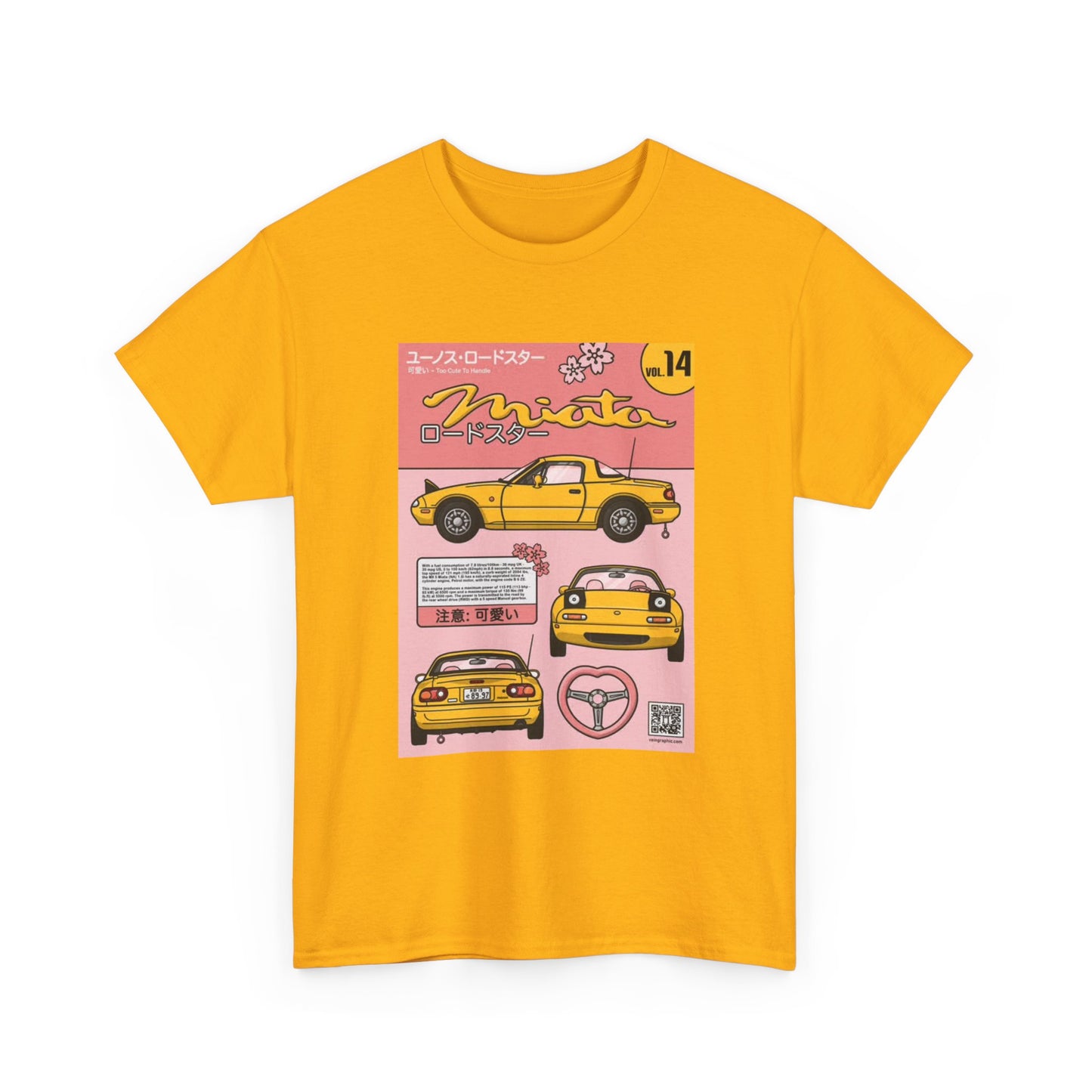 Mazda Miata Tshirt JDM Graphic Anime Cute Unisex Heavy Cotton Tee