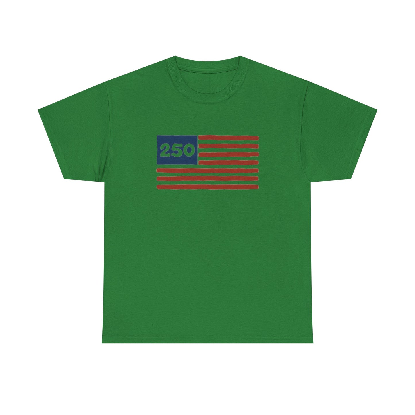 USA 250 American Flag Retro Graphic T Shirt Regular Men's Heavy Cotton Tee