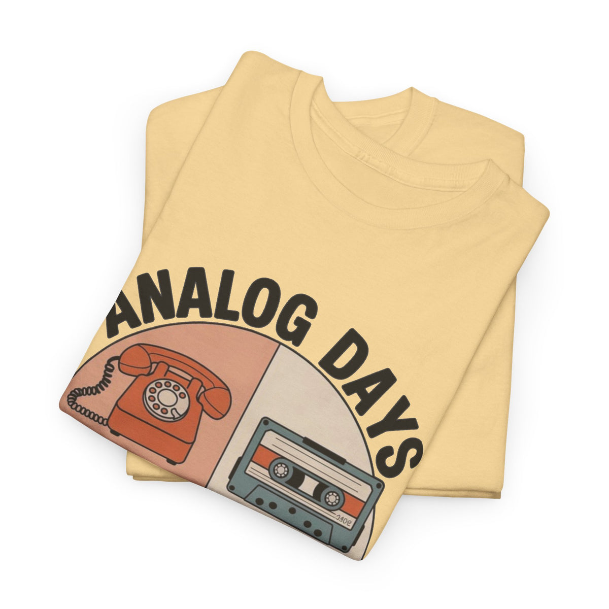 Analog Days Vintage Cassette and Camera Graphic T-Shirt Men's Graphic Tee