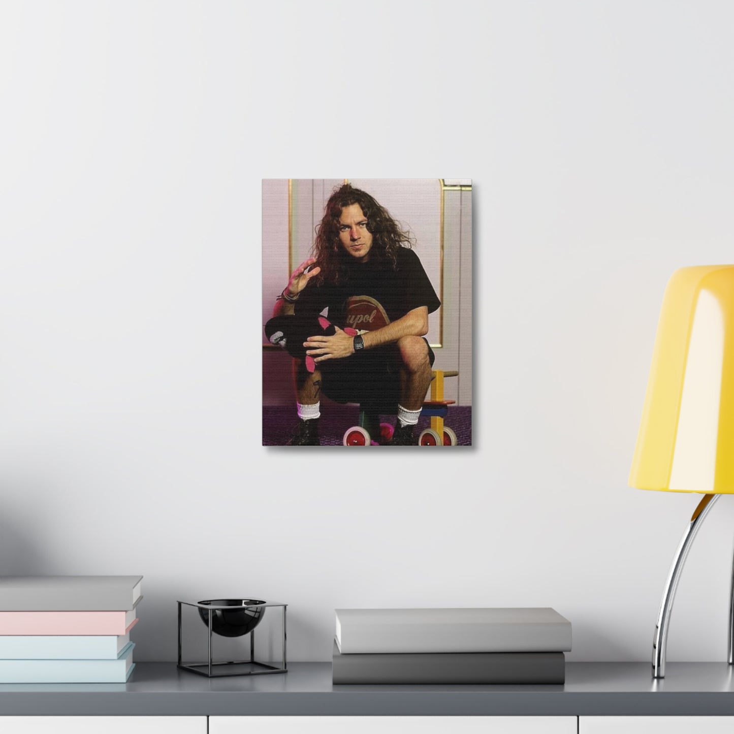 Eddie Vedder Retro Photograph Framed Stretched Canvas MULTIPLE SIZES
