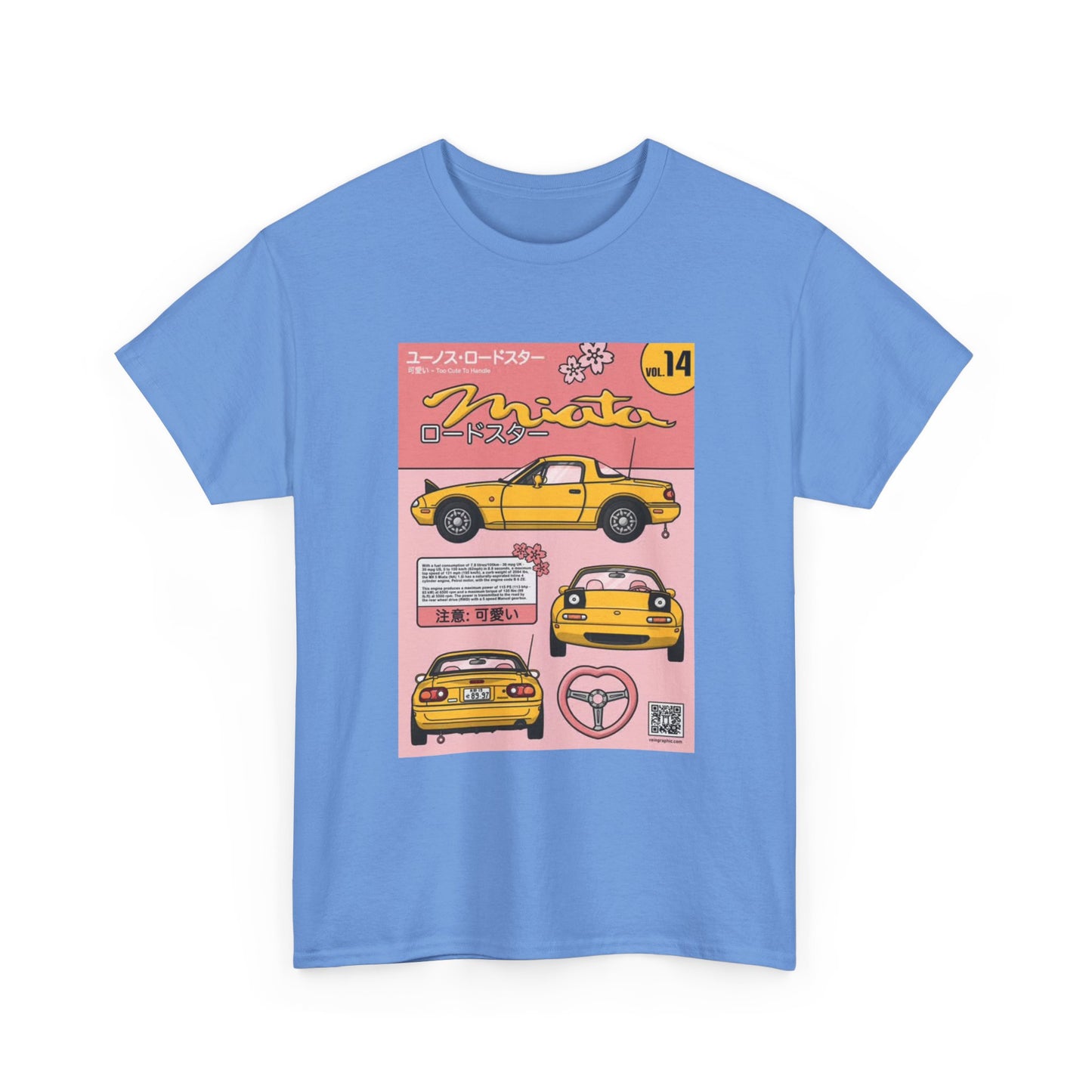 Mazda Miata Tshirt JDM Graphic Anime Cute Unisex Heavy Cotton Tee