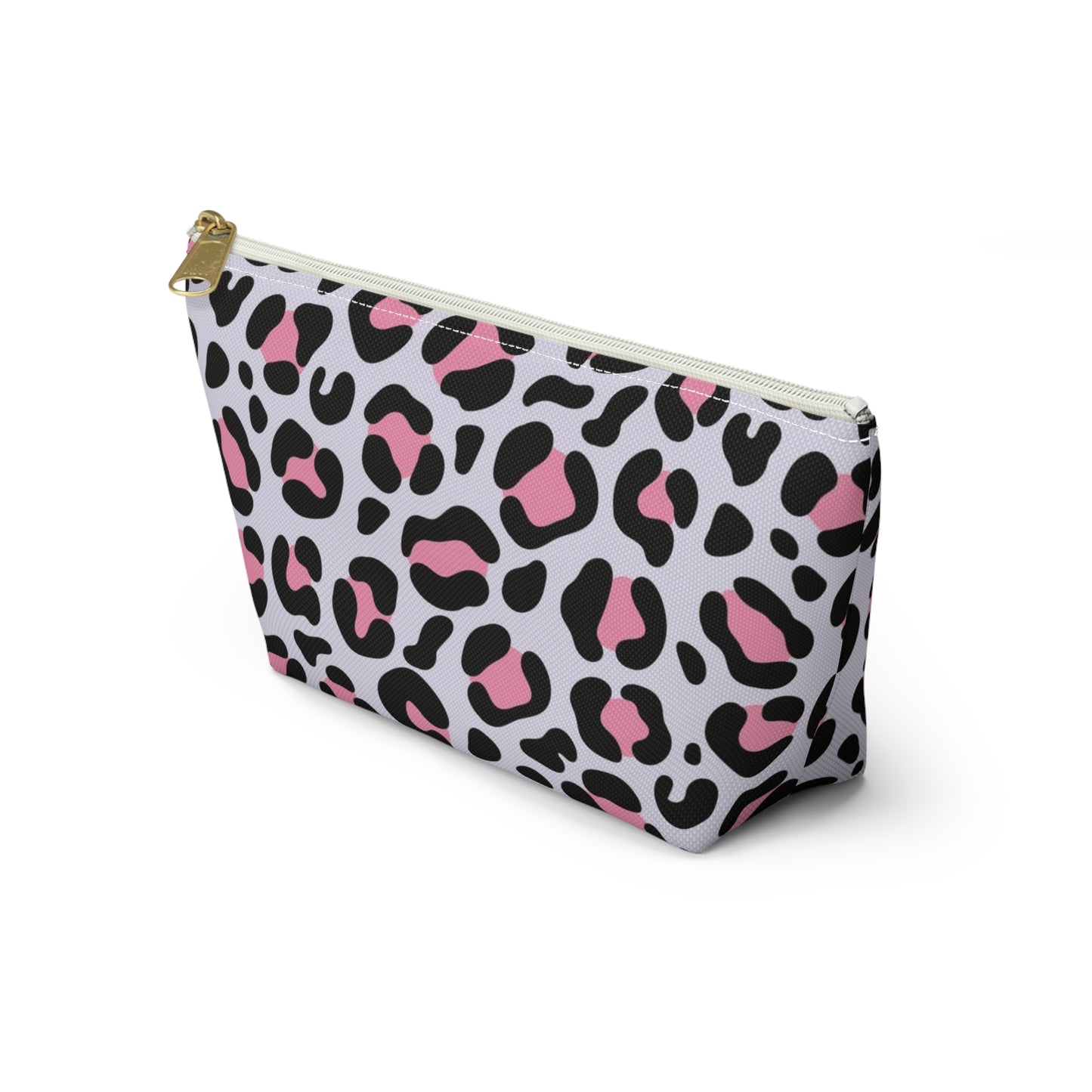 Travel Bag Multi Color Pink Leppard Print Accessory Pouch w T-bottom