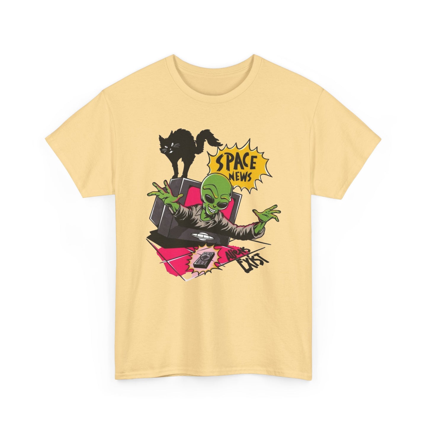 Space News Aliens Exist Graphic T Shirt NEW ADULT TEE VINTAGE