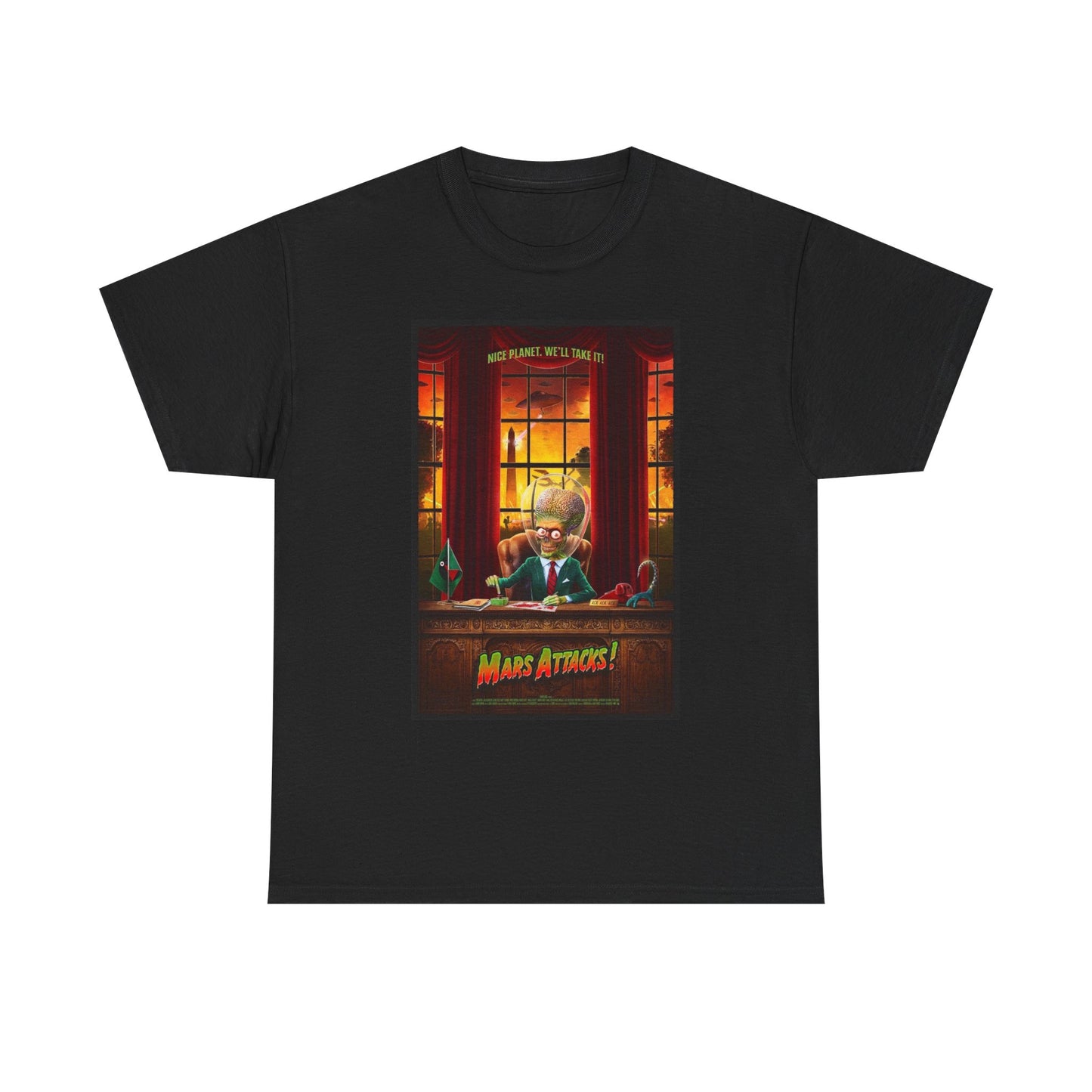 Mars Attacks Movie Retro Graphic T Shirt NEW Cotton Tee Gift