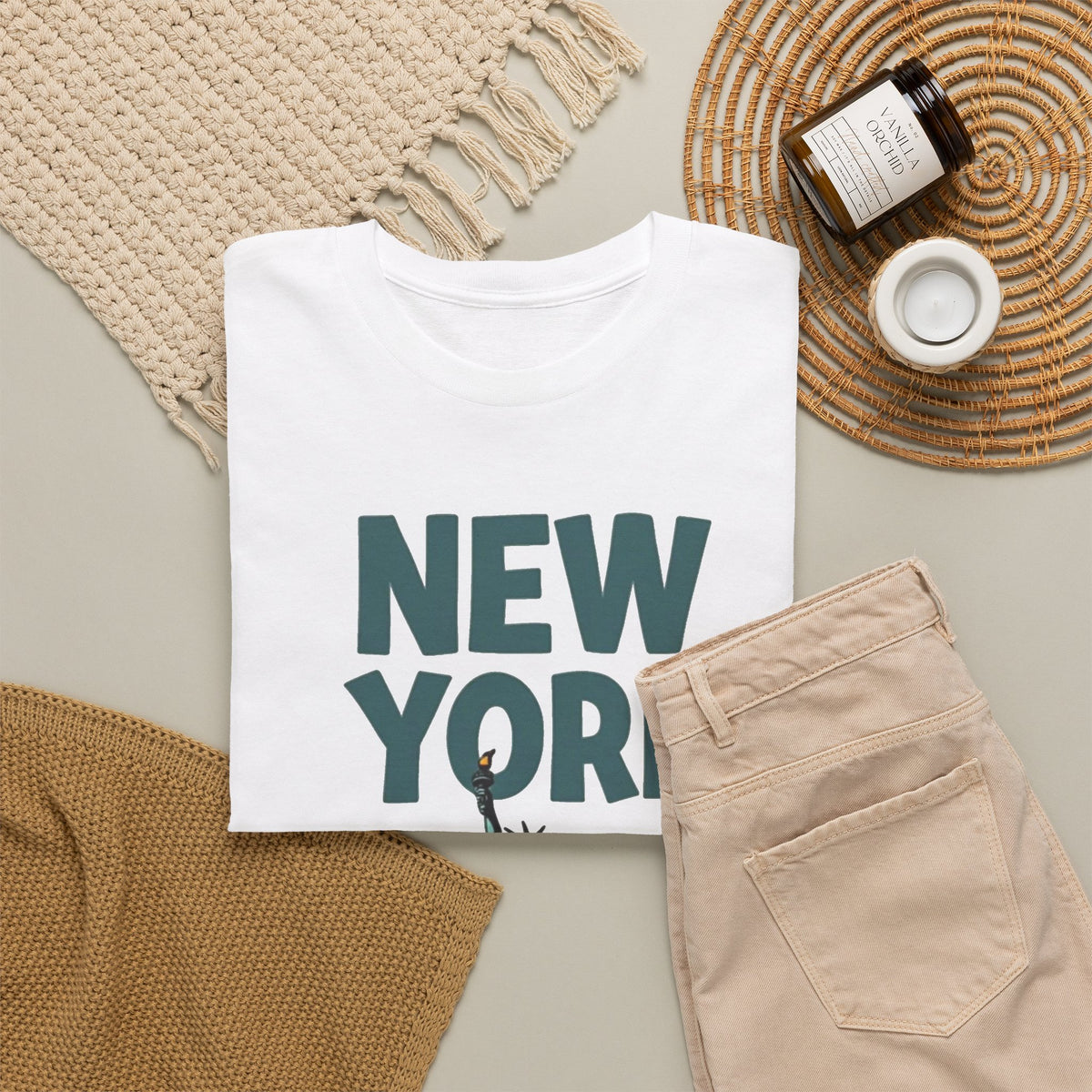 New York City Pizza Graphic T Shirt Men's Retro Heavy Cotton Tee