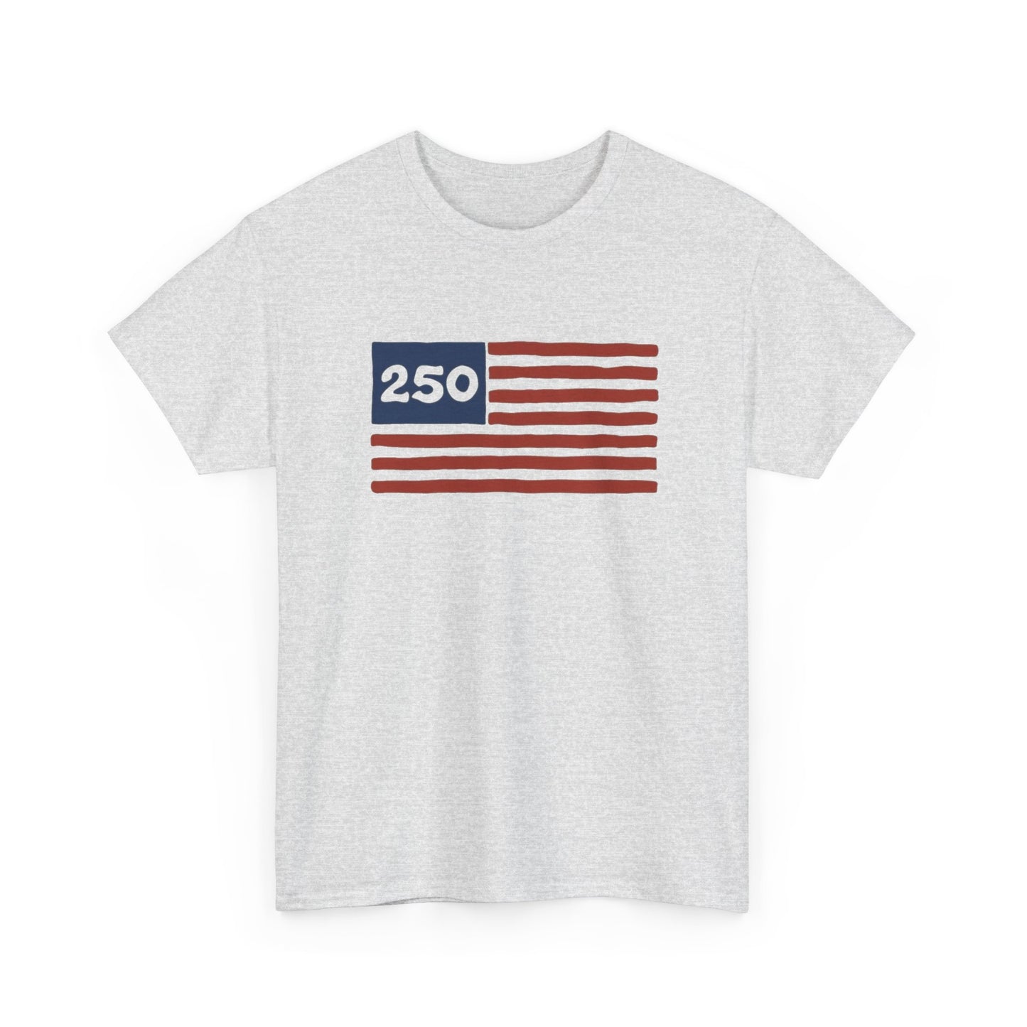 USA 250 American Flag Retro Graphic T Shirt Regular Men's Heavy Cotton Tee