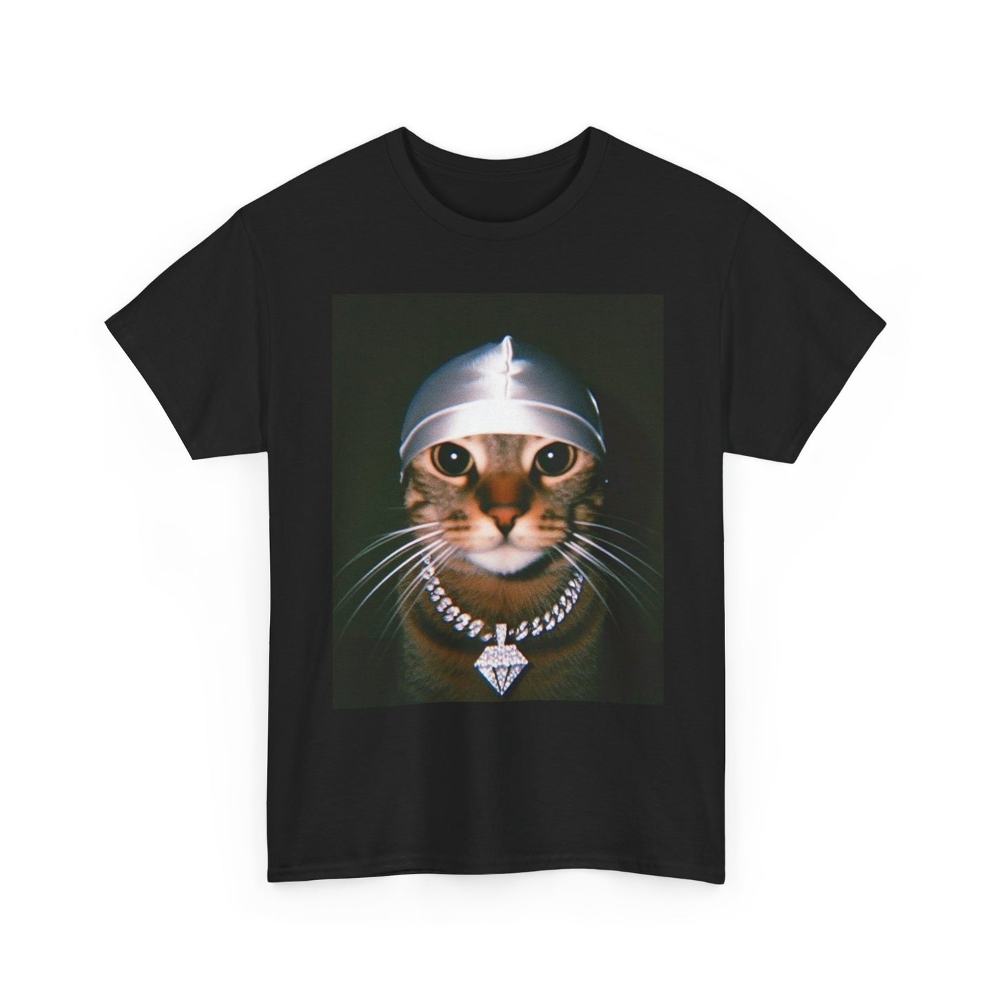 Thug Cat Funny Graphic T Shirt Unisex Heavy Cotton Tee
