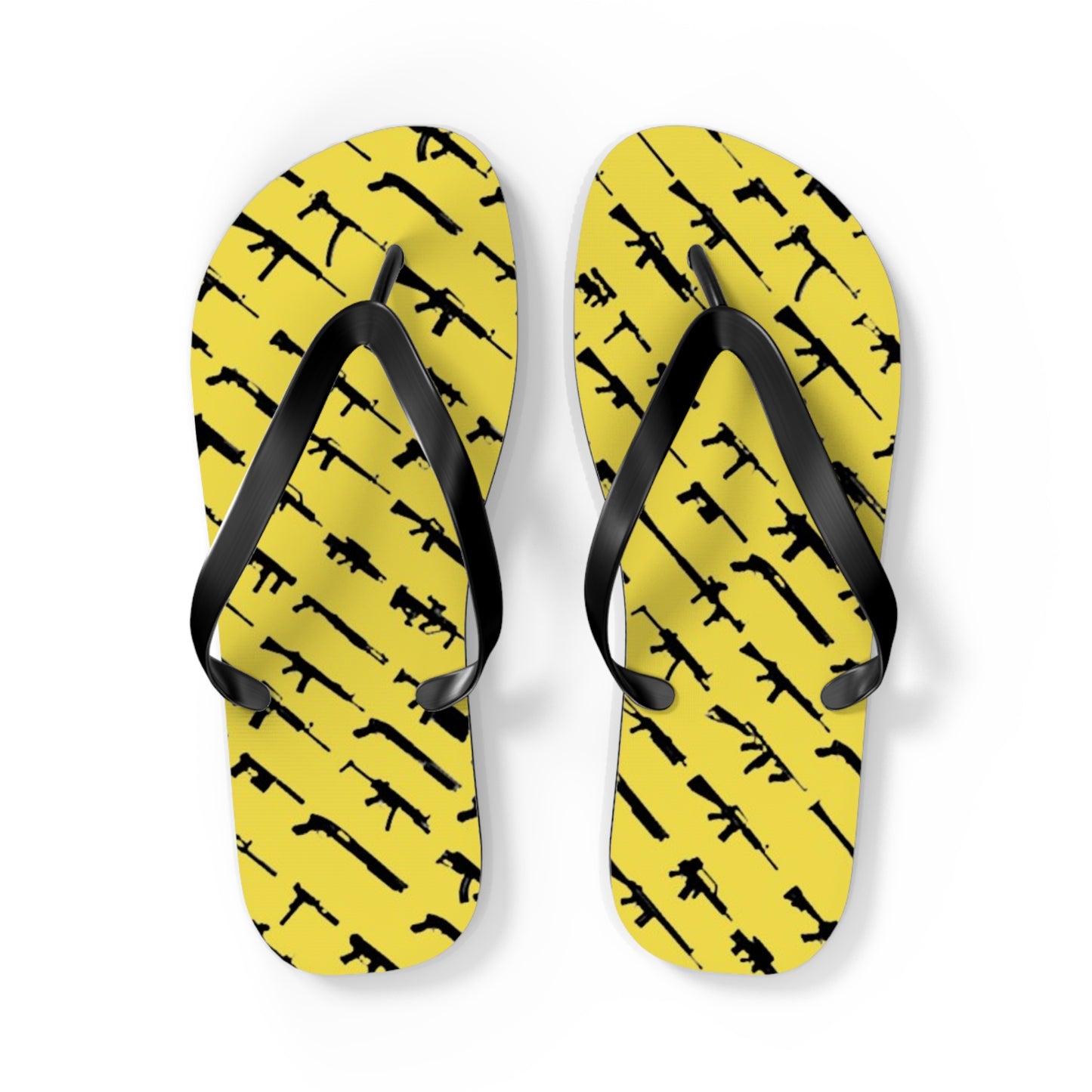 WAVES And SUN Co Sandals Yellow Guns - Flip Flops -Slides Summer Beach BRAND NEW