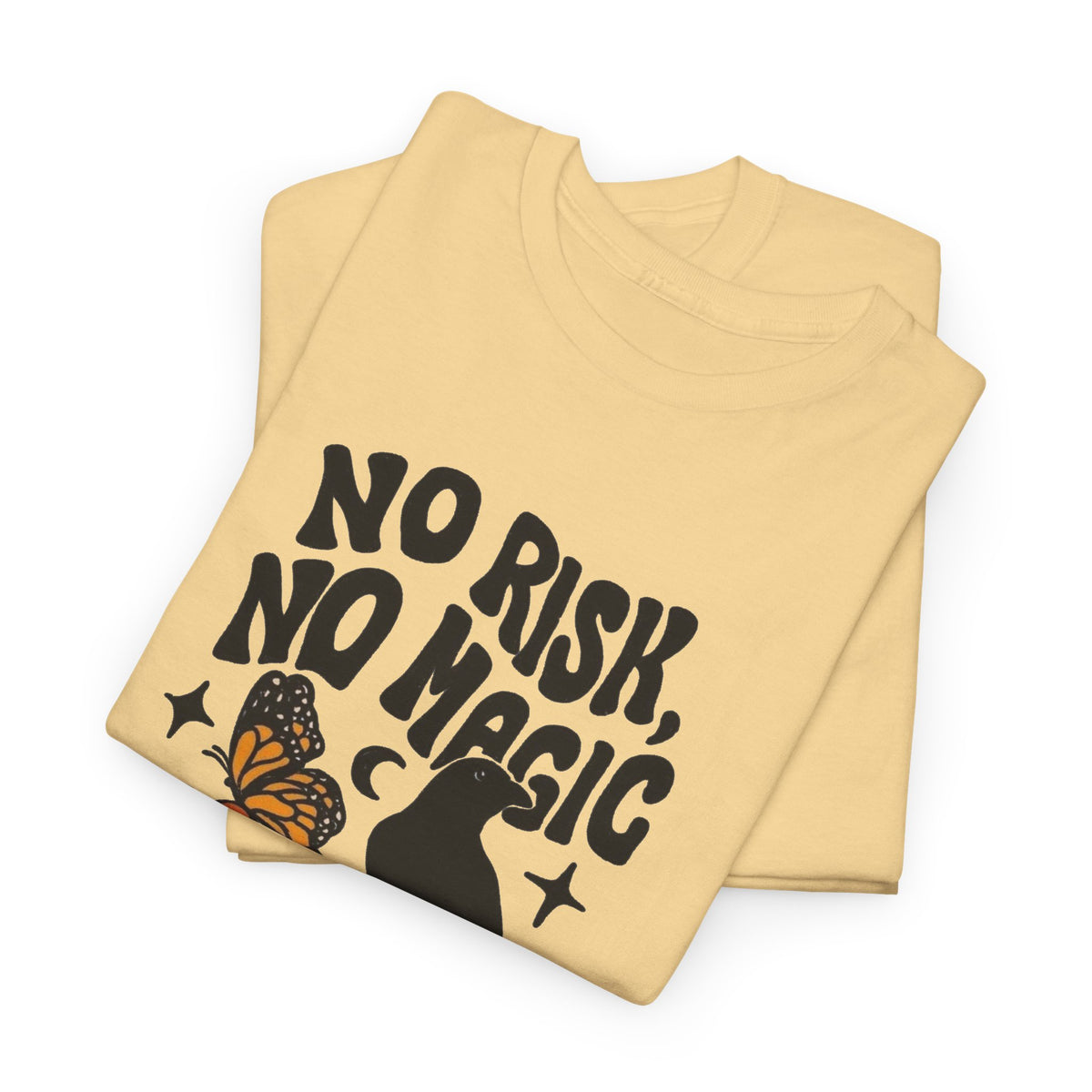 No Risk No Magic Graphic T Shirt Men's Heavy Cotton Tee