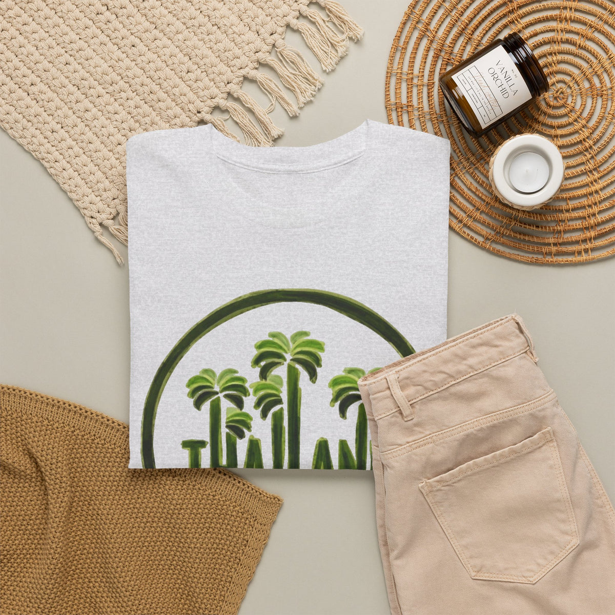 Thailand Palm Tree Wave T-Shirt Men's Graphic Tee