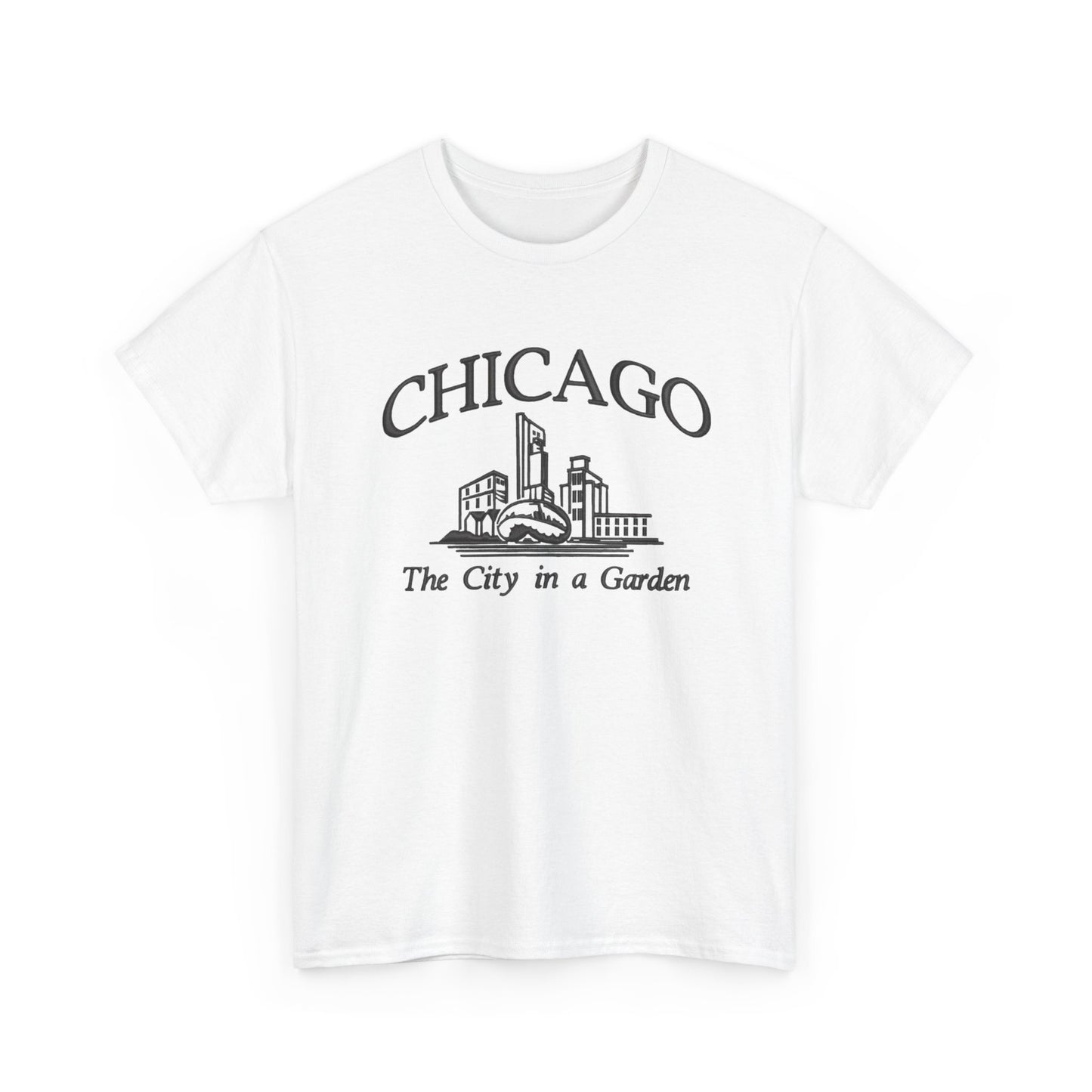 Chicago The City In A Garden Graphic T Shirt NEW Unisex Heavy Cotton Tee