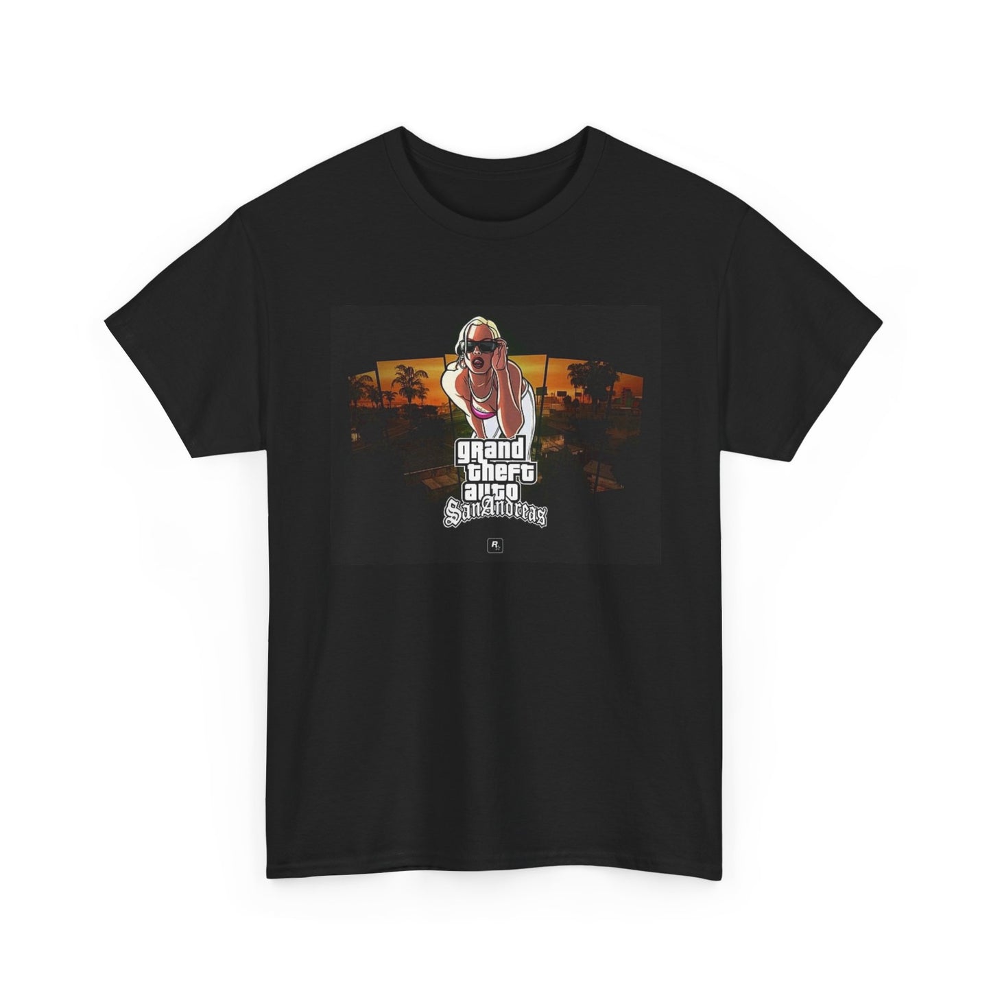 Grand Theft Auto Tshirt San Andreas Retro Gaming Graphic Unisex Heavy Cotton Tee