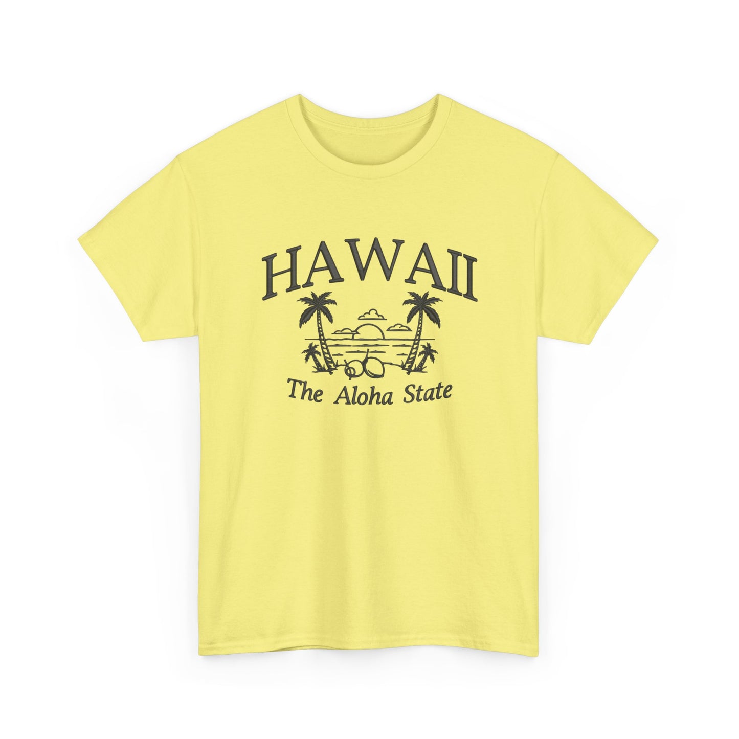 Hawaii The Aloha State Graphic T Shirt NEW Unisex Heavy Cotton Tee