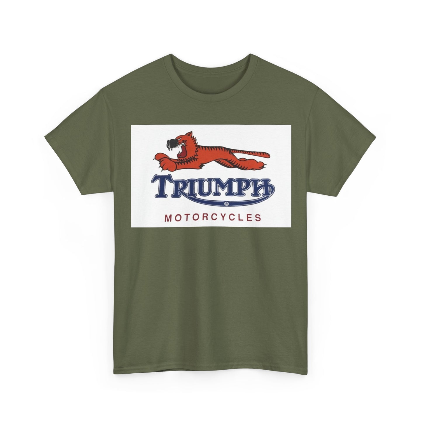 Triumph T-shirt vintage motorcycles nostalgia Tiger Unisex Heavy Cotton Tee