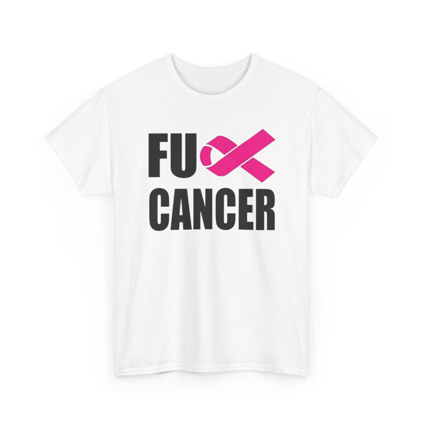 FU Cancer Graphic T Shirt Cancer Awareness Unisex Heavy Cotton Tee