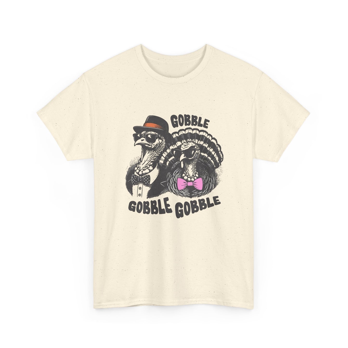 Thanksgiving Gobble Funny Turkey Graphic T Shirt NEW Unisex Heavy Cotton Tee
