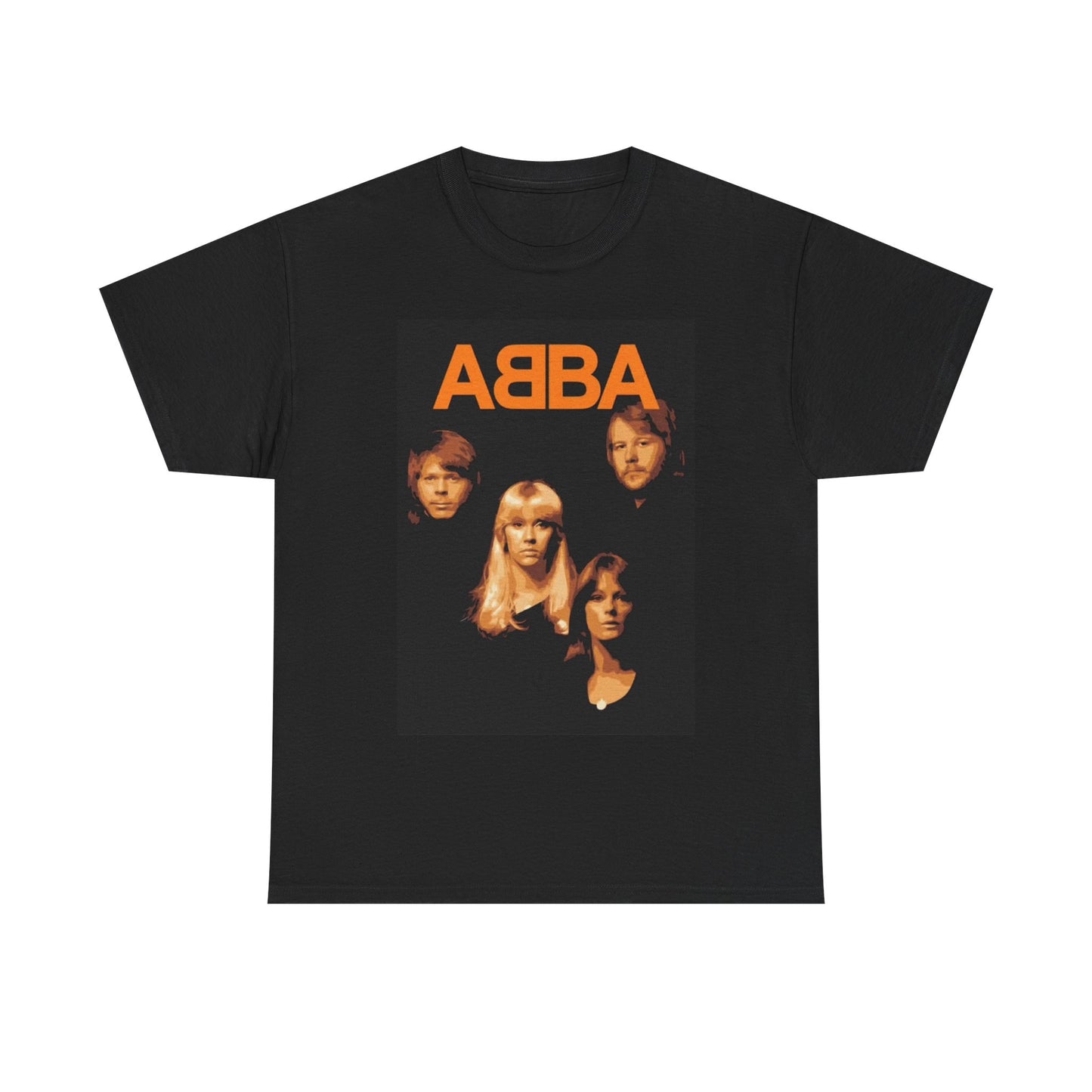 Abba T-shirt vintage retro neon lights classic music Unisex Heavy Cotton Tee