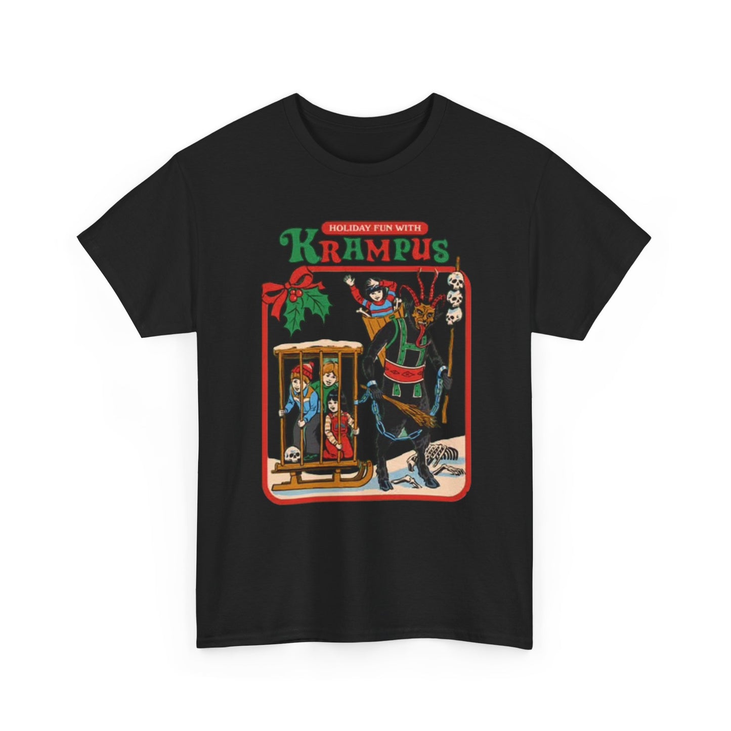Holiday Fun With krampus Funny Graphic T Shirt Christmas Merry Unisex Holidays