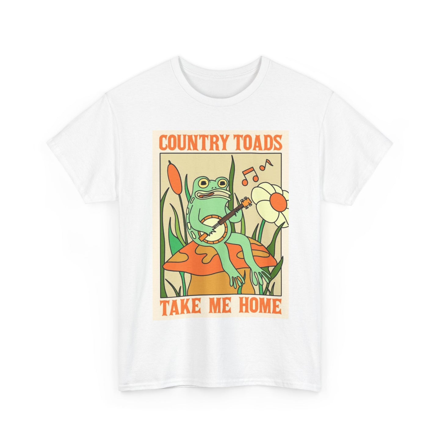 John Denver Tshirt Vintage Country Toads Funny Gift Retro Art Heavy Cotton Tee