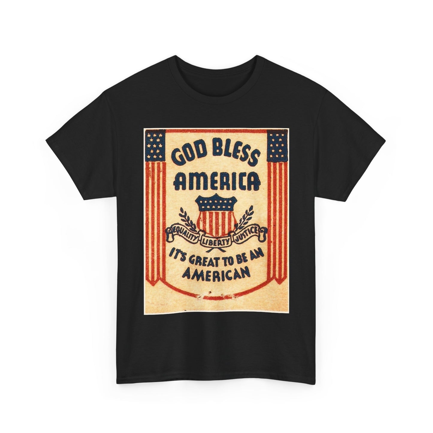 God Bless America Graphic T Shirt Unisex Heavy Cotton Tee GIFT