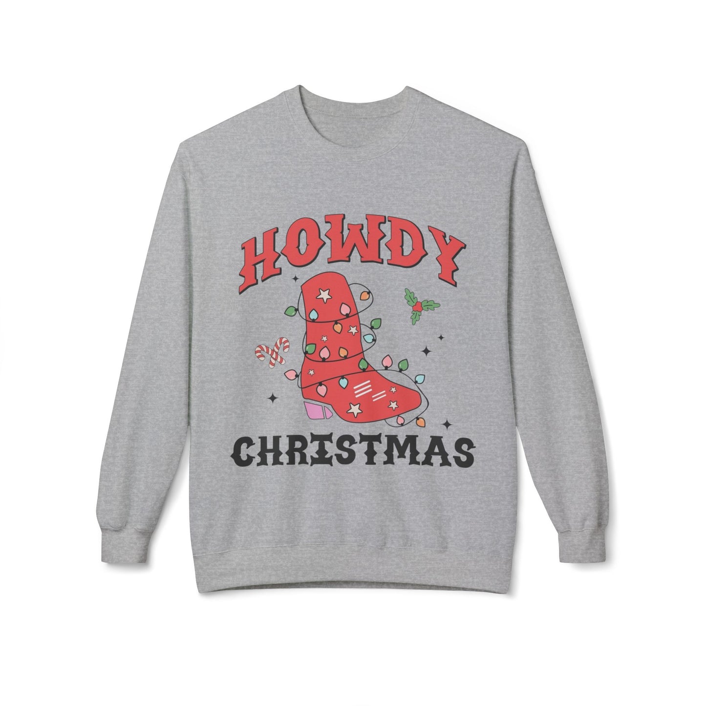 Howdy Christmas Sweater NEW Unisex Fleece Crewneck Sweatshirt