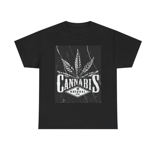 Cannabis Natural 420 Graphic T Shirt Retro Unisex Heavy Cotton Tee