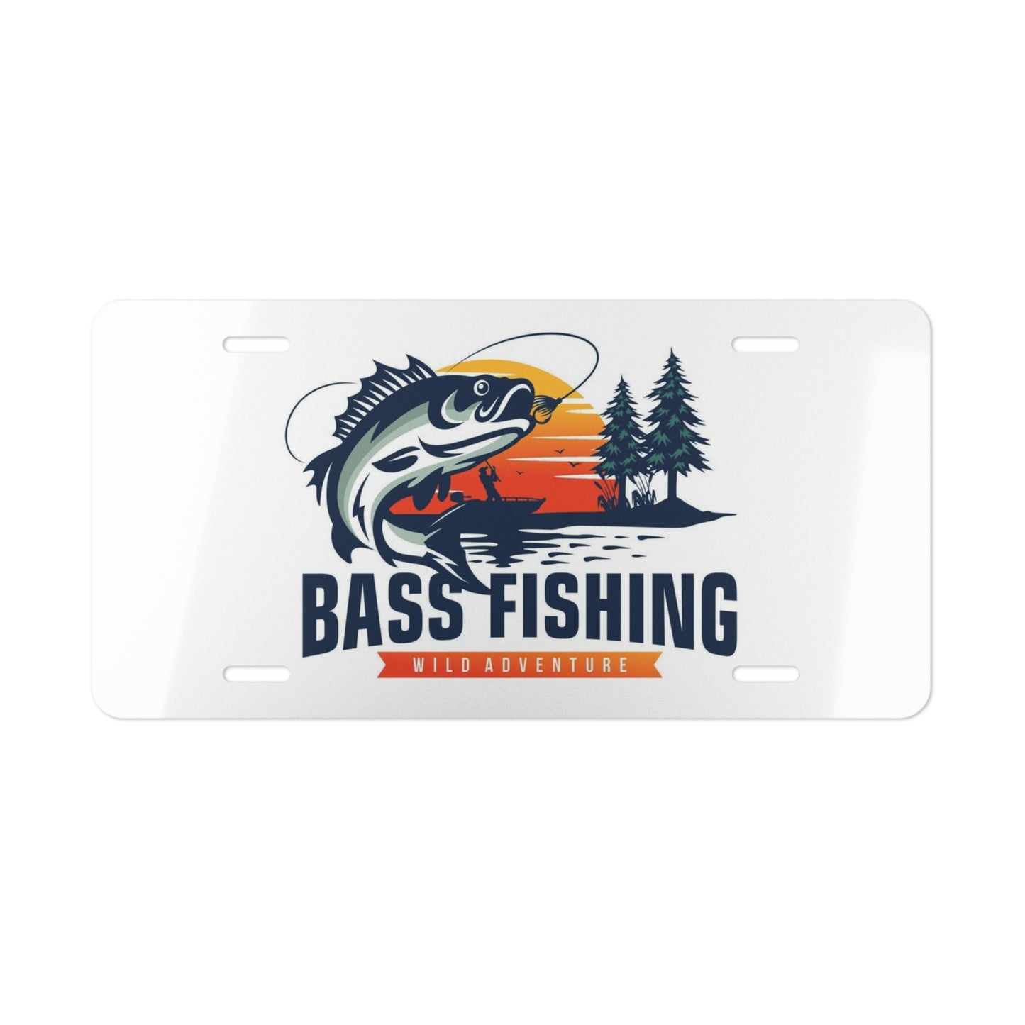 Bass Fishing Tournament Outdoors Vanity License Plate