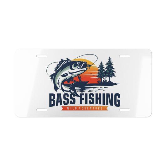 Bass Fishing Tournament Outdoors Vanity License Plate