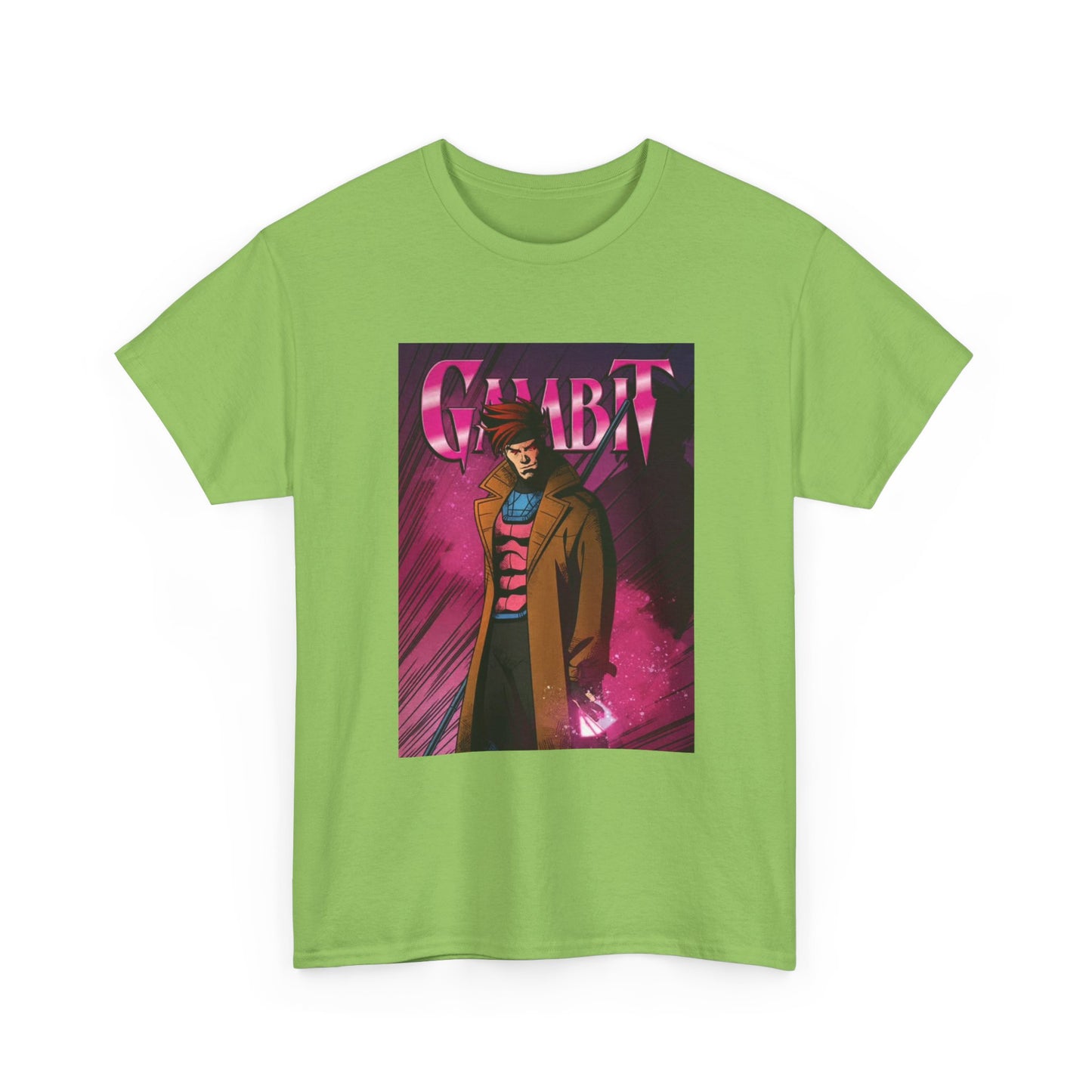 Gambit Tshirt Vintage Anime Cartoon Graphic Neon Unisex Heavy Cotton Tee