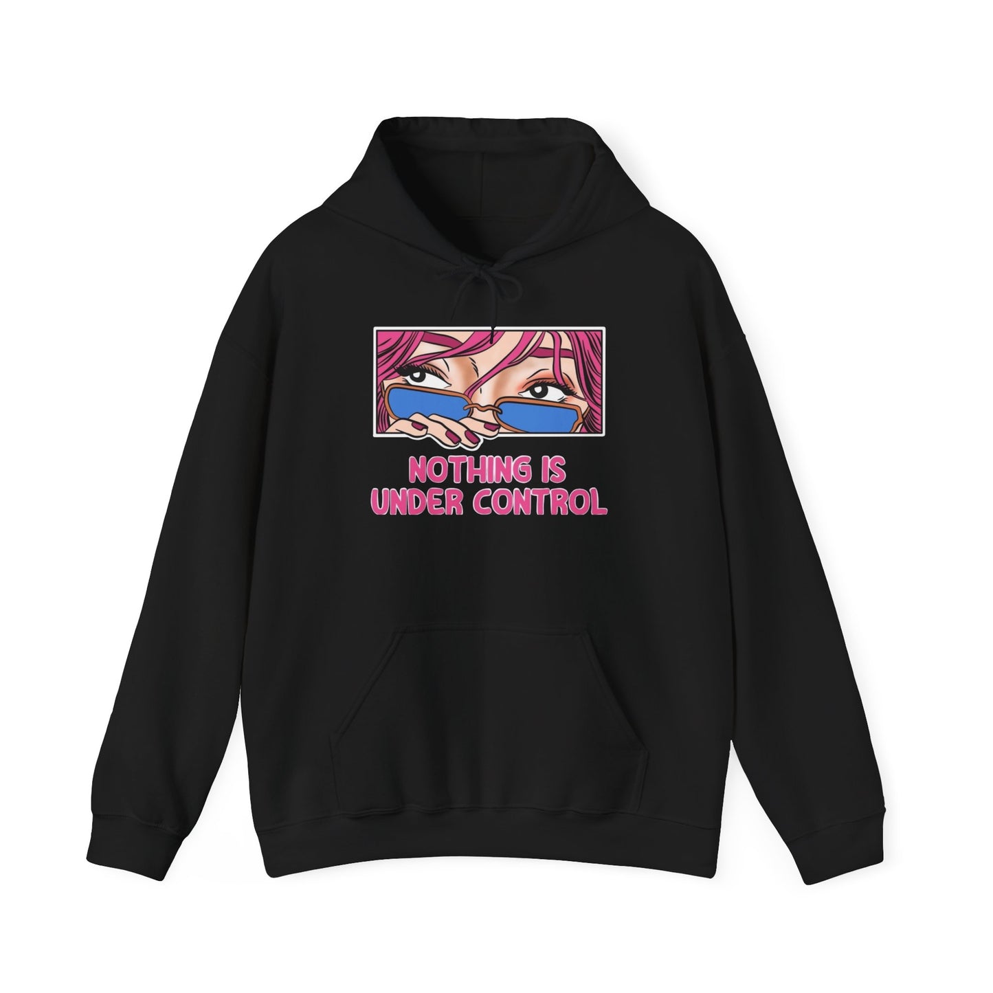 Nothing Is Under Control Retro Graphic Hoodie Unisex Heavy Hooded Sweatshirt