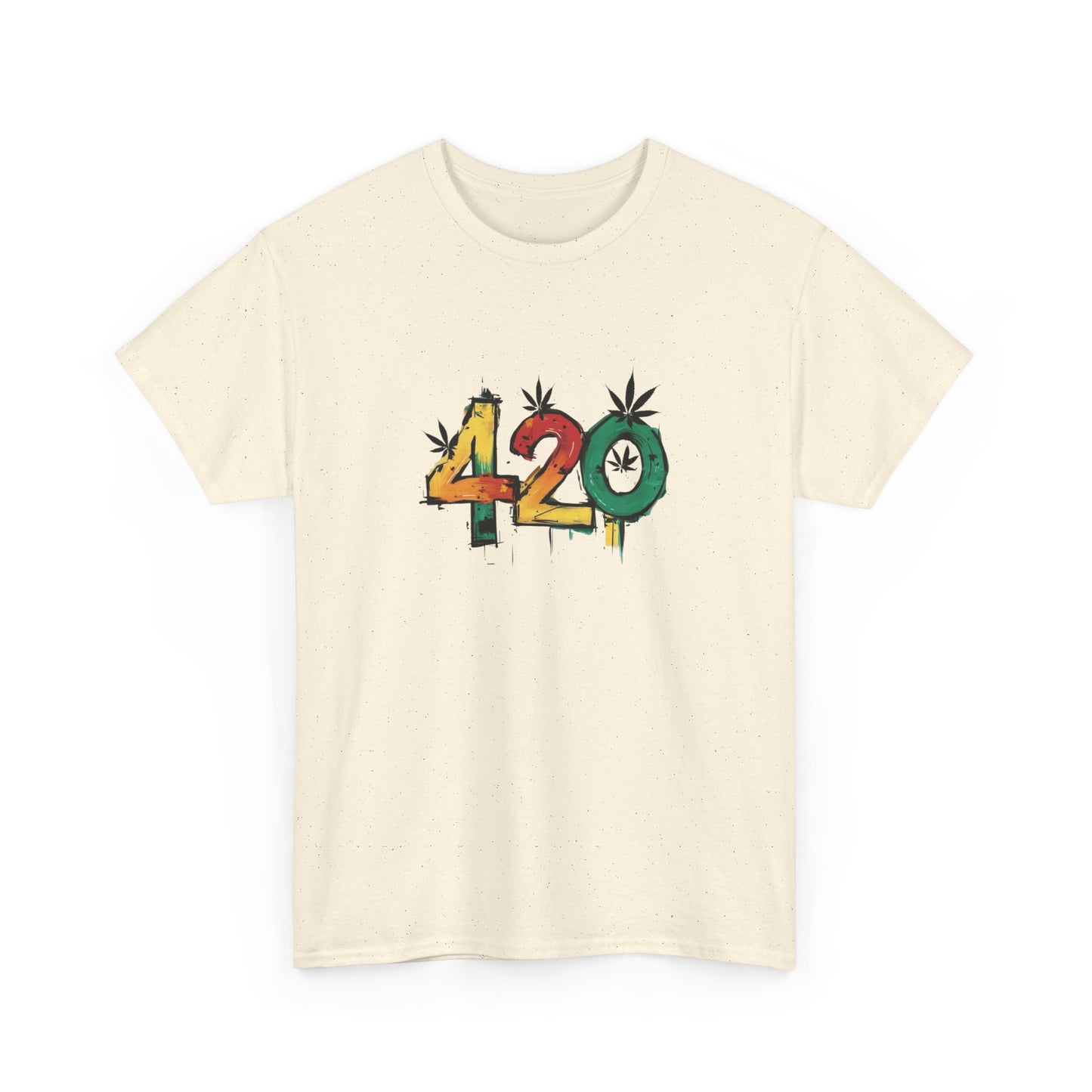 420 Rasta Pot Graphic T Shirt Unisex Heavy Cotton Tee