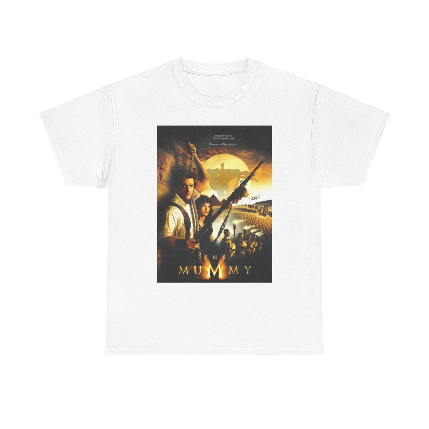 The Mummy Poster T Shirt Retro Movie 90s Vintage Unisex Heavy Cotton Tee