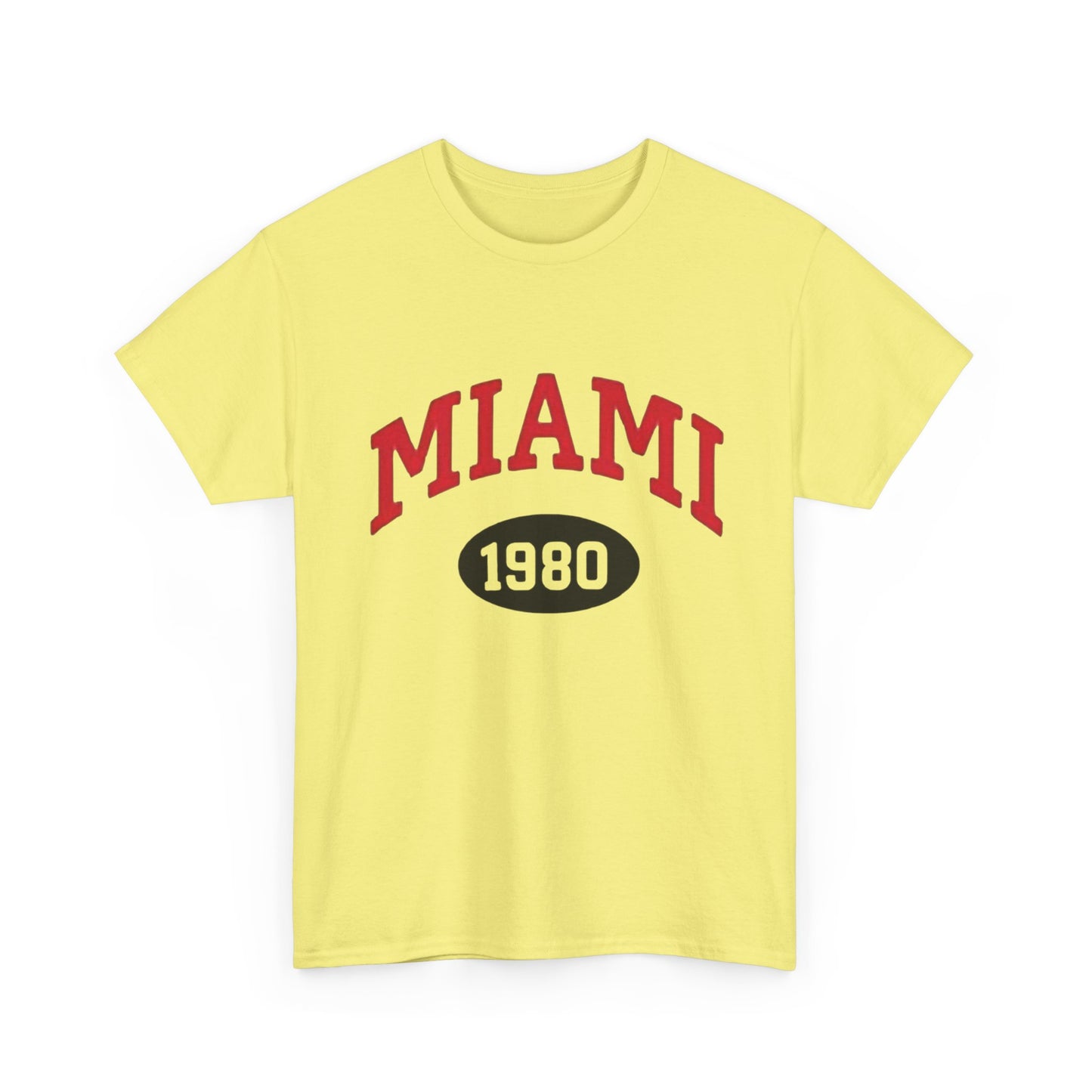Miami 1980's Graphic T Shirt NEW Unisex Heavy Cotton Tee