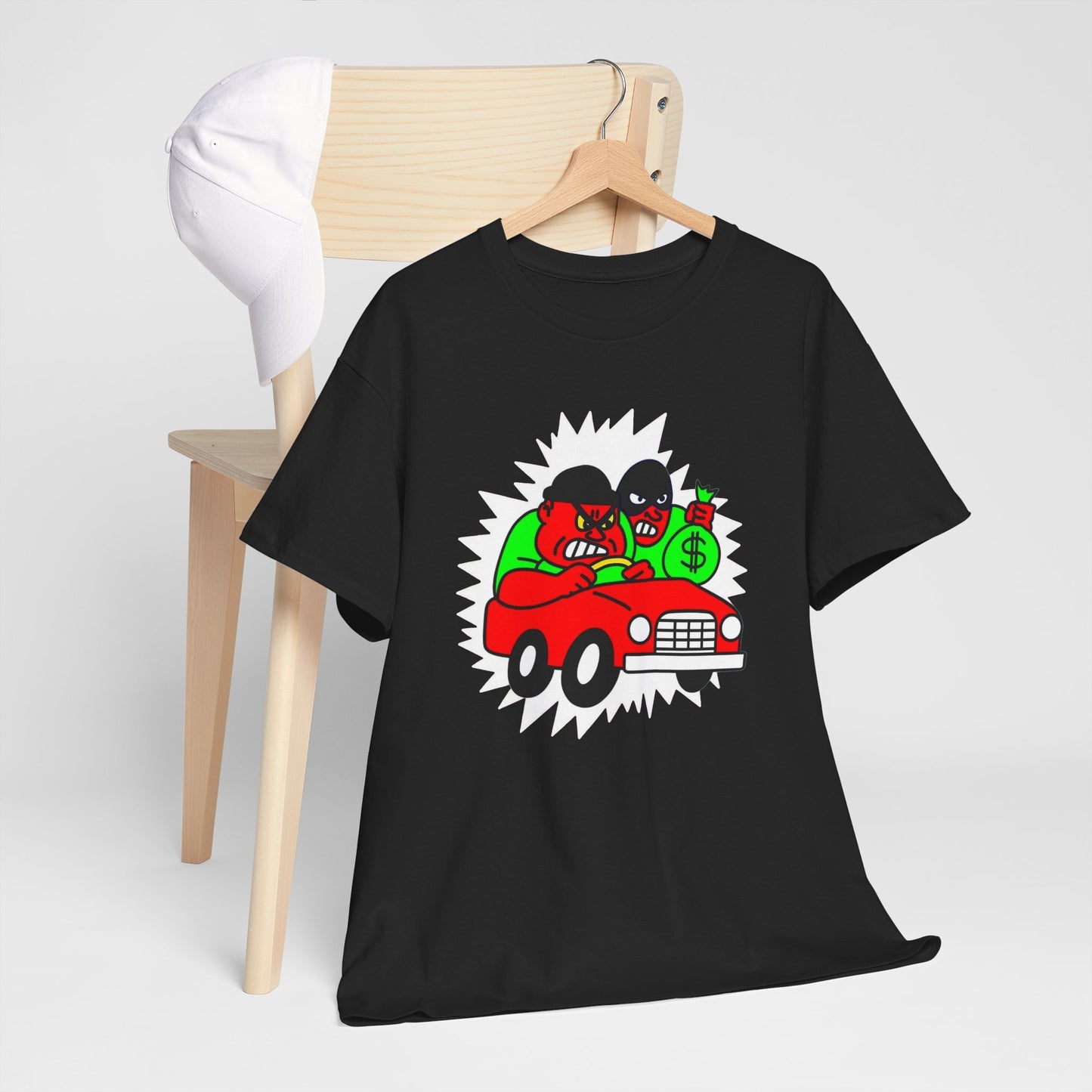 Vintage Bank Robbers Bandits Graphic T Shirt Unisex Heavy Cotton Tee