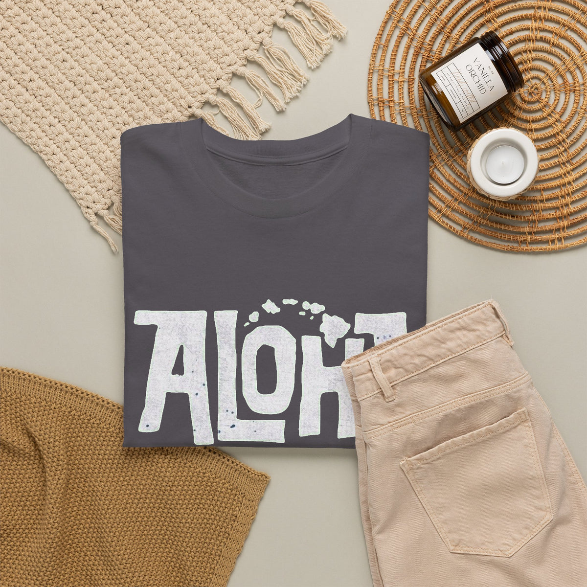 Aloha Tropical Graphic T Shirt Men's NEW Classic Travel Heavy Cotton Tee