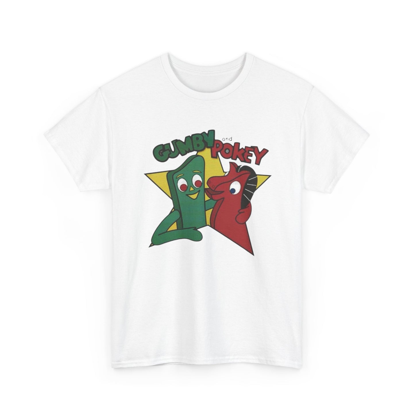 Gumby And Pokey Vintage Cartoon Graphic T Shirt S-5XL NEW Unisex Heavy Cotton
