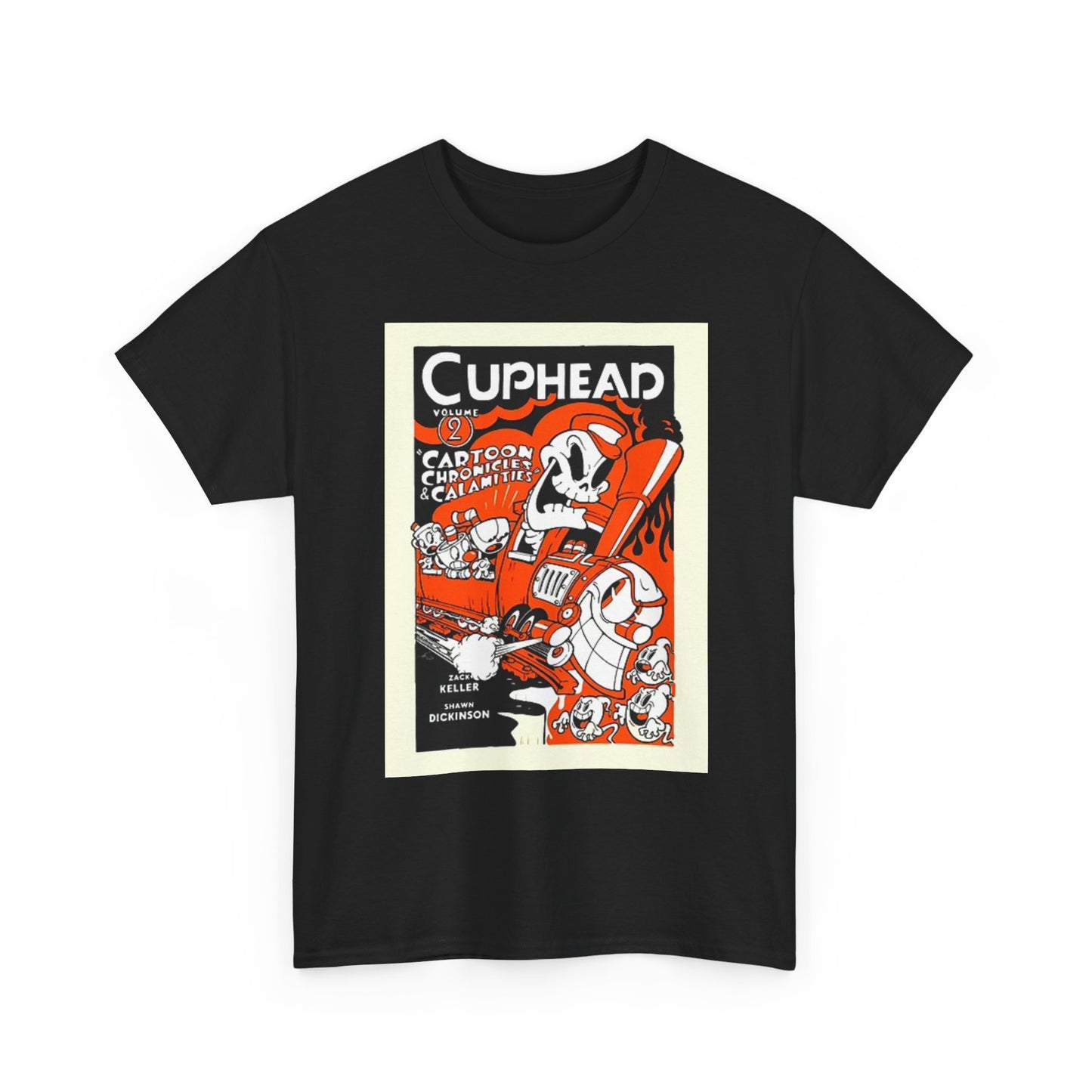 Cuphead Cartoon Graphic T Shirt Vintage Retro Unisex Heavy Cotton Tee