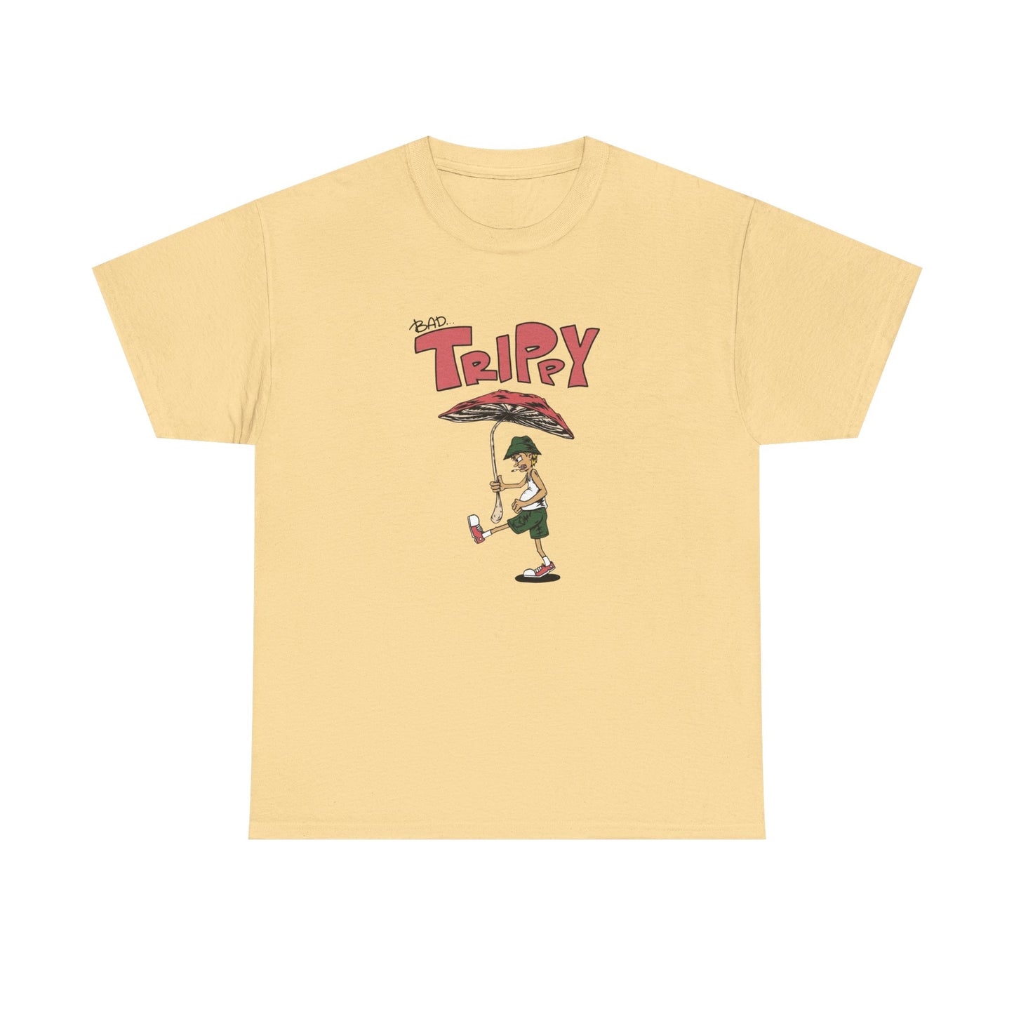 Bad Trippy Mushrooms Graphic T Shirt NEW Adult Unisex Heavy Cotton Tee