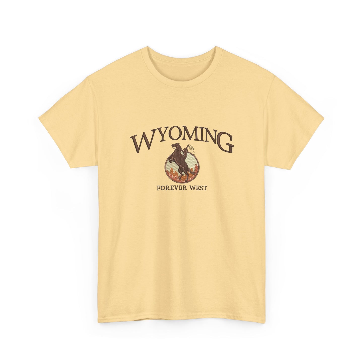 Wyoming Forever West Graphic T Shirt NEW Unisex Heavy Cotton Tee
