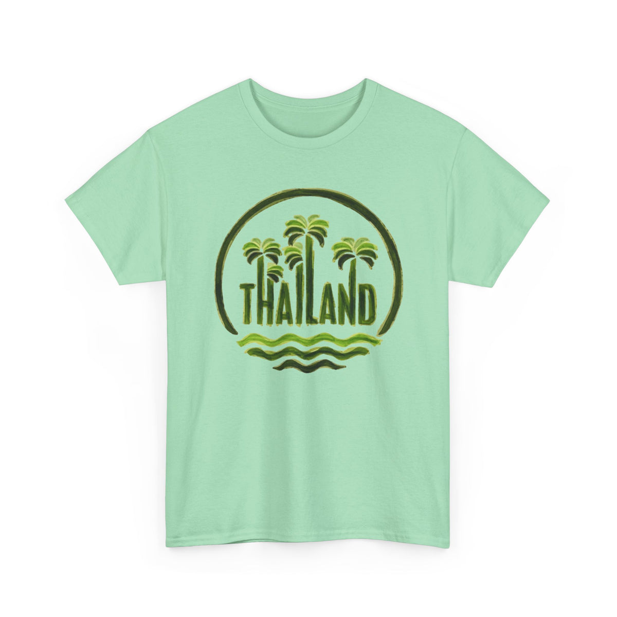Thailand Palm Tree Wave T-Shirt Men's Graphic Tee