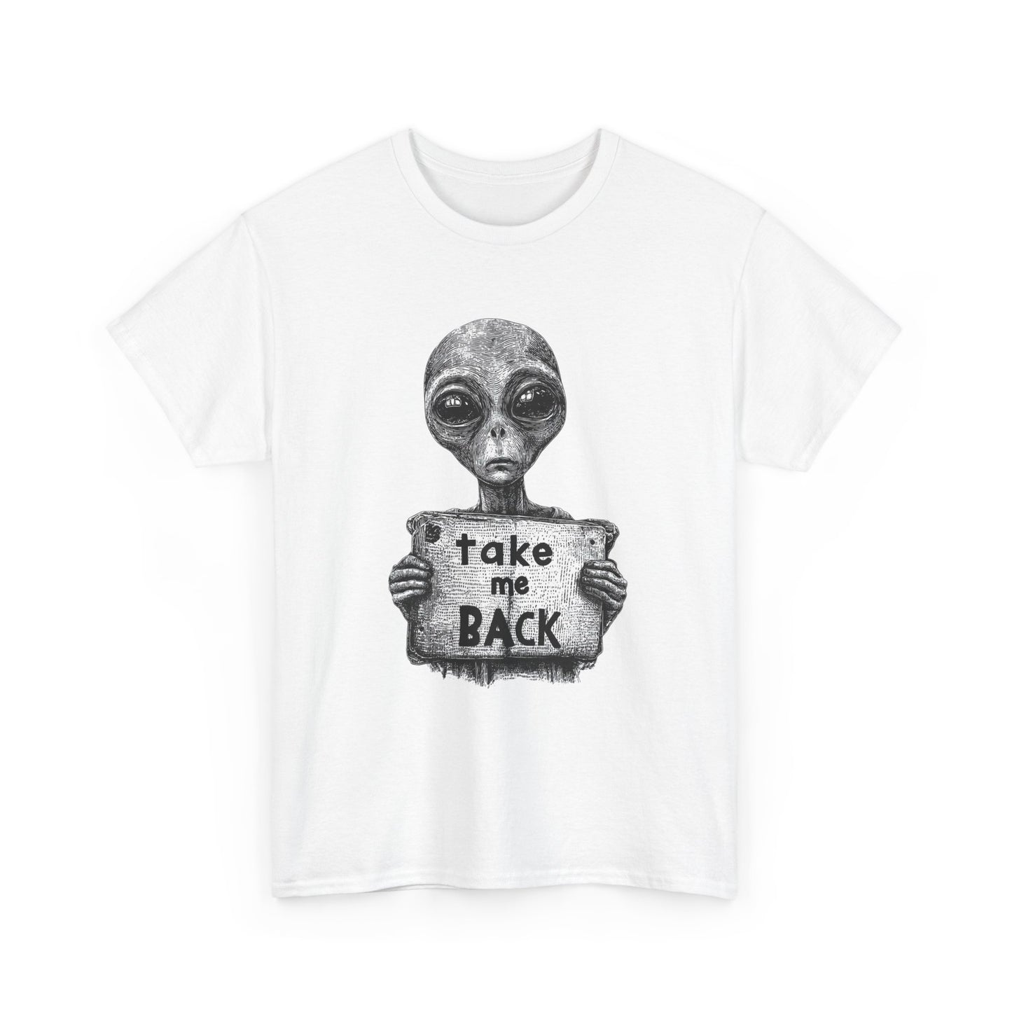 Aliens Take Me Back To Space T Shirt Graphic Unisex Heavy Cotton Tee NEW GIFT