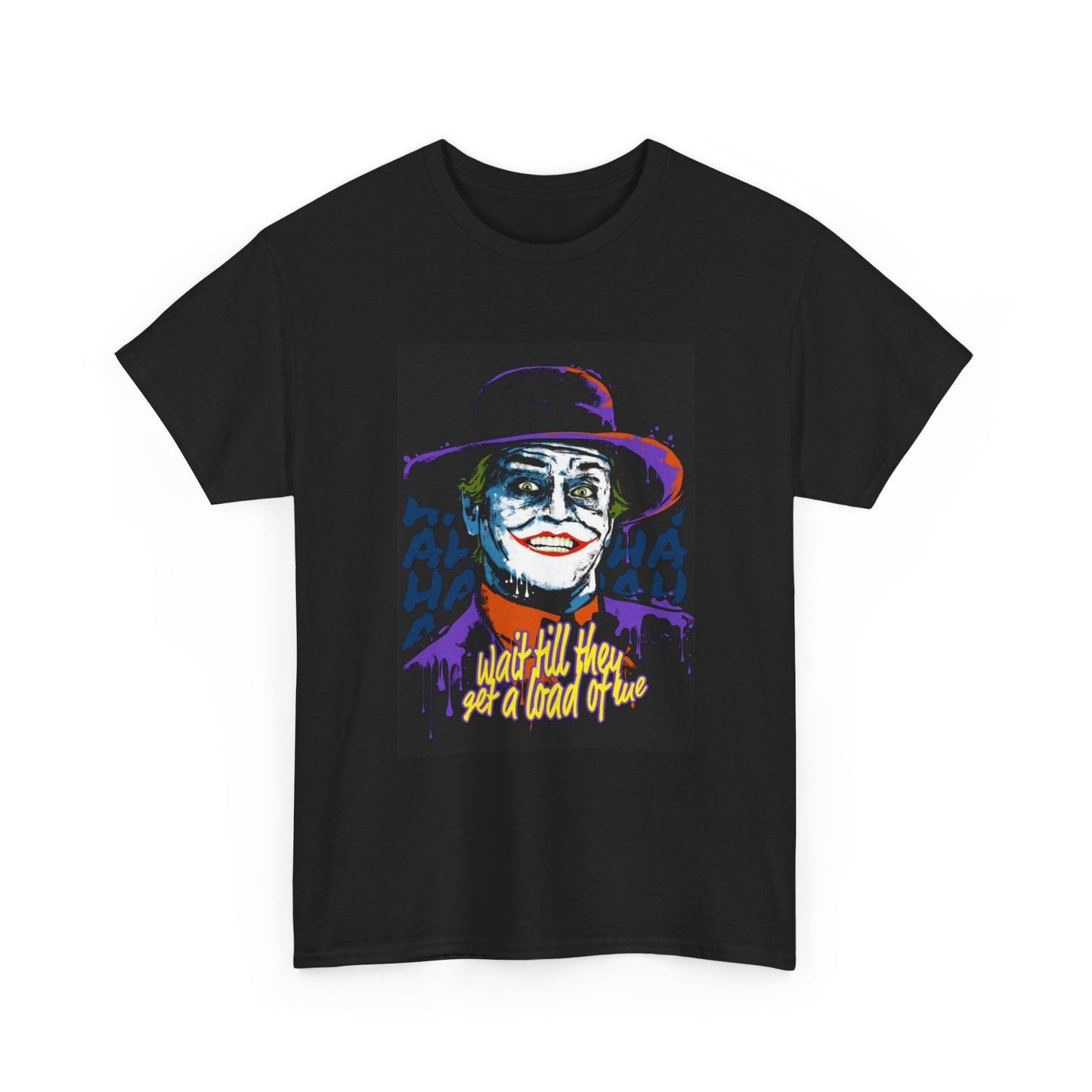 Joker Tshirt Vintage Jack Neon Painting Batman Unisex Heavy Cotton Tee