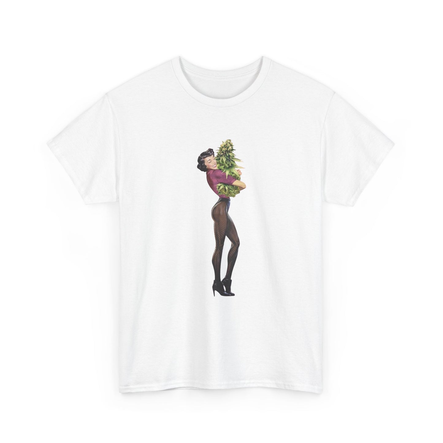 Weed Hugs Graphic T-Shirt Womens Comfy Cotton Tee NEW